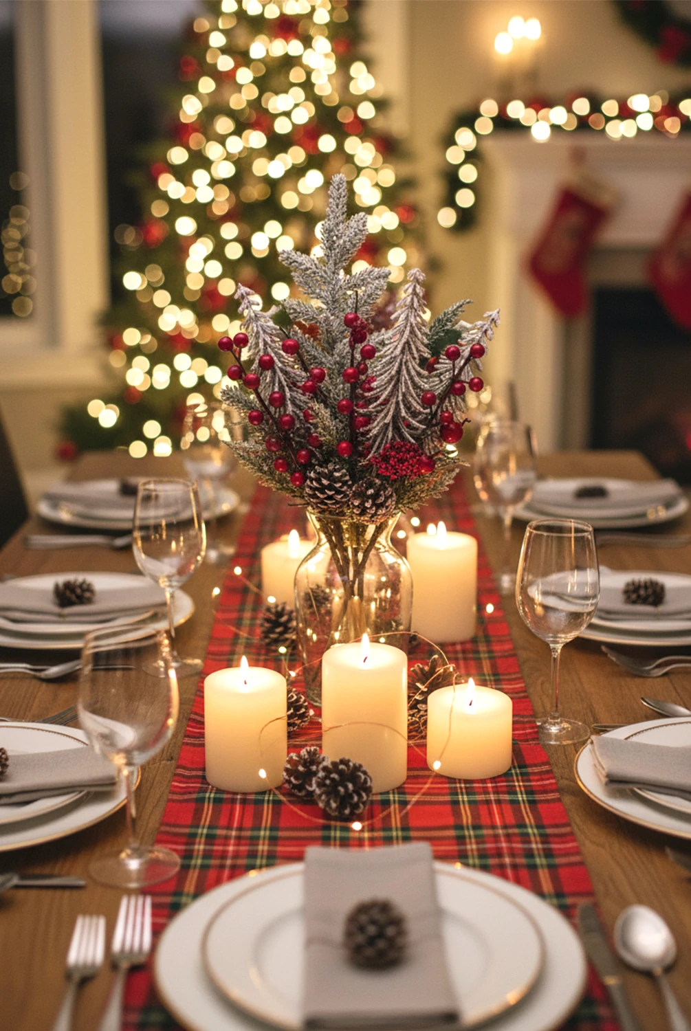 New Year Karlı Kozalak Kokina Çiçeği 30cm