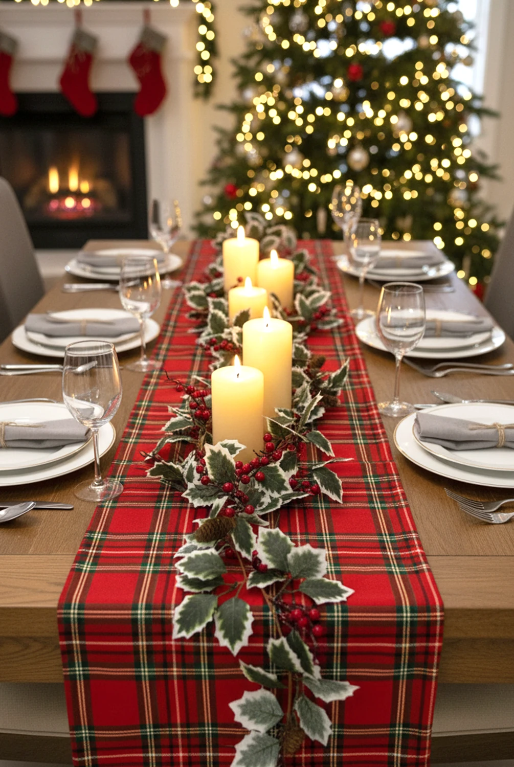 New Year Çamlı Kokina Masa Süsü 180cm