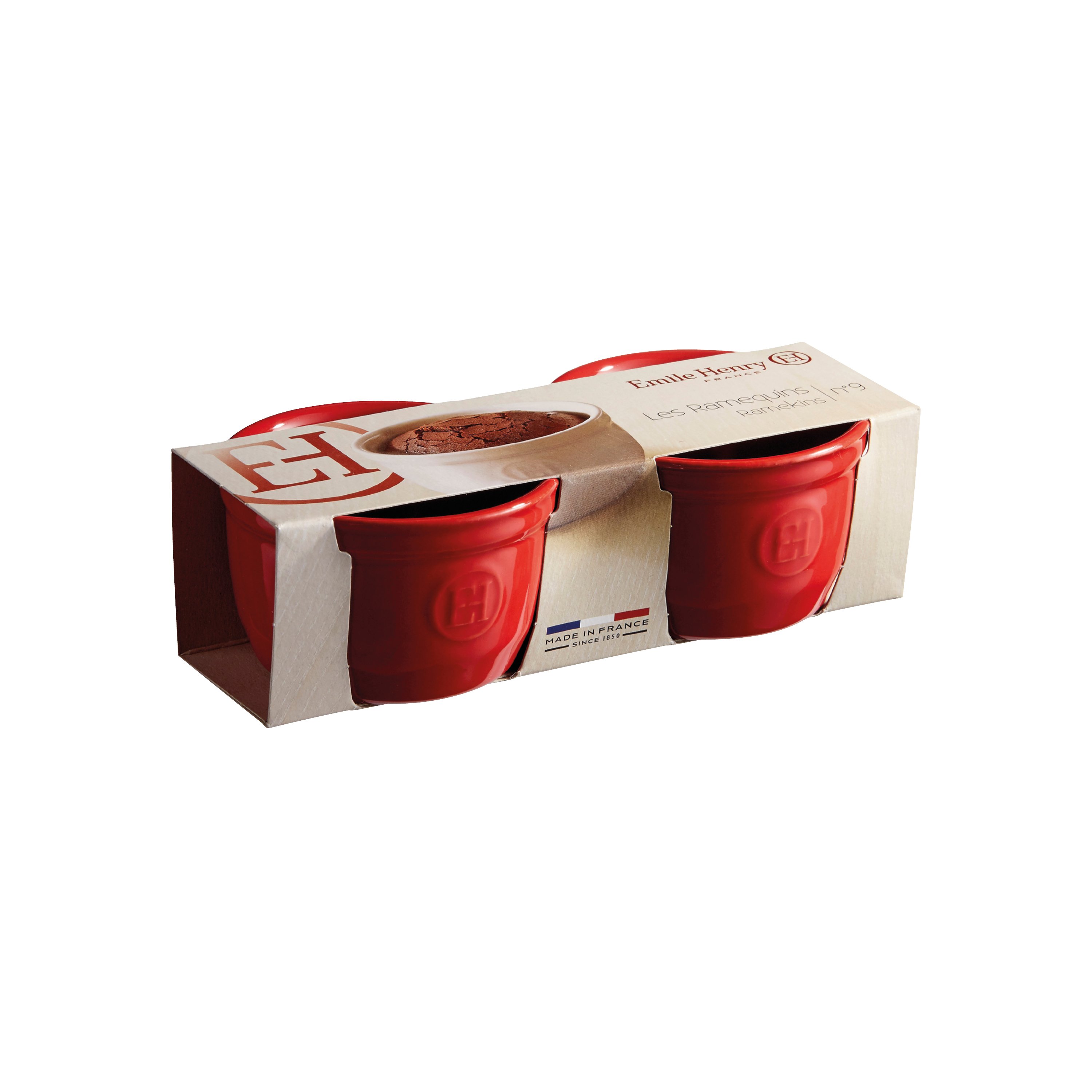 Emile Henry Fırın Kabı Ramekin No.9 2´li Set 150ML Kırmızı