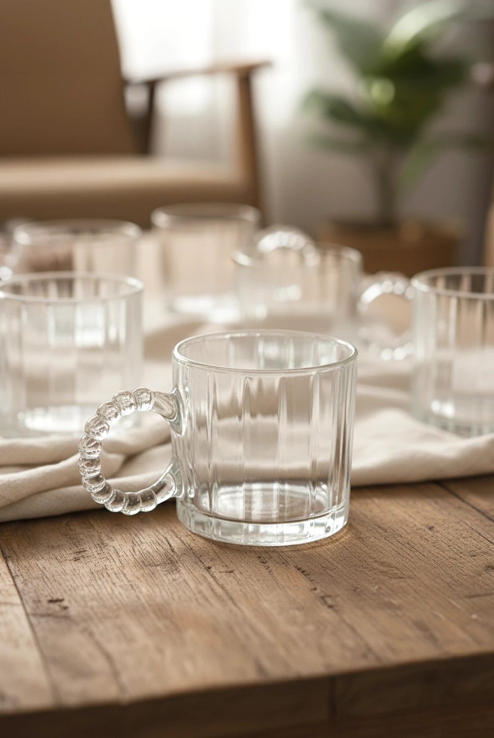 Berri Boncuklu Cam Kupa 6'lı