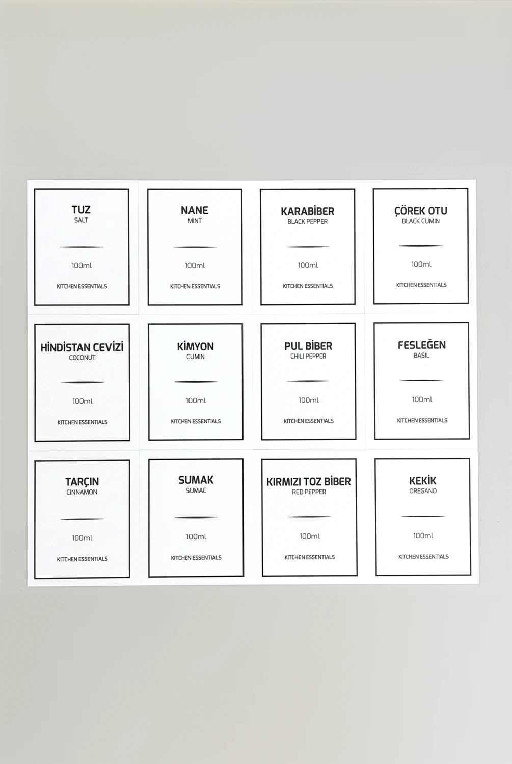 Porto 12'li Bambu Kapak Kelepçeli Cam Baharatlık 100 ml.