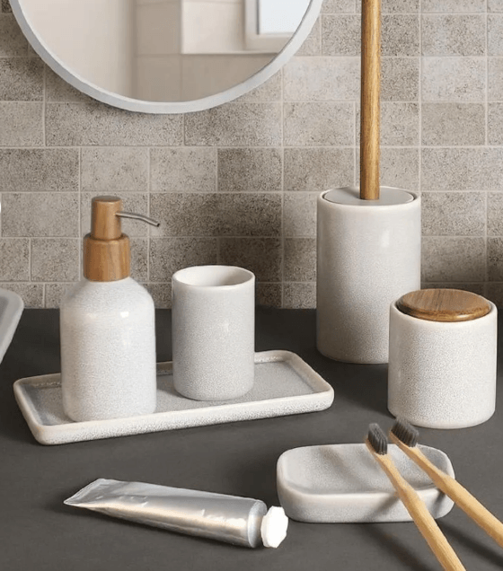 Primanova Elegance Banyo Seti 6 Parça Beyaz