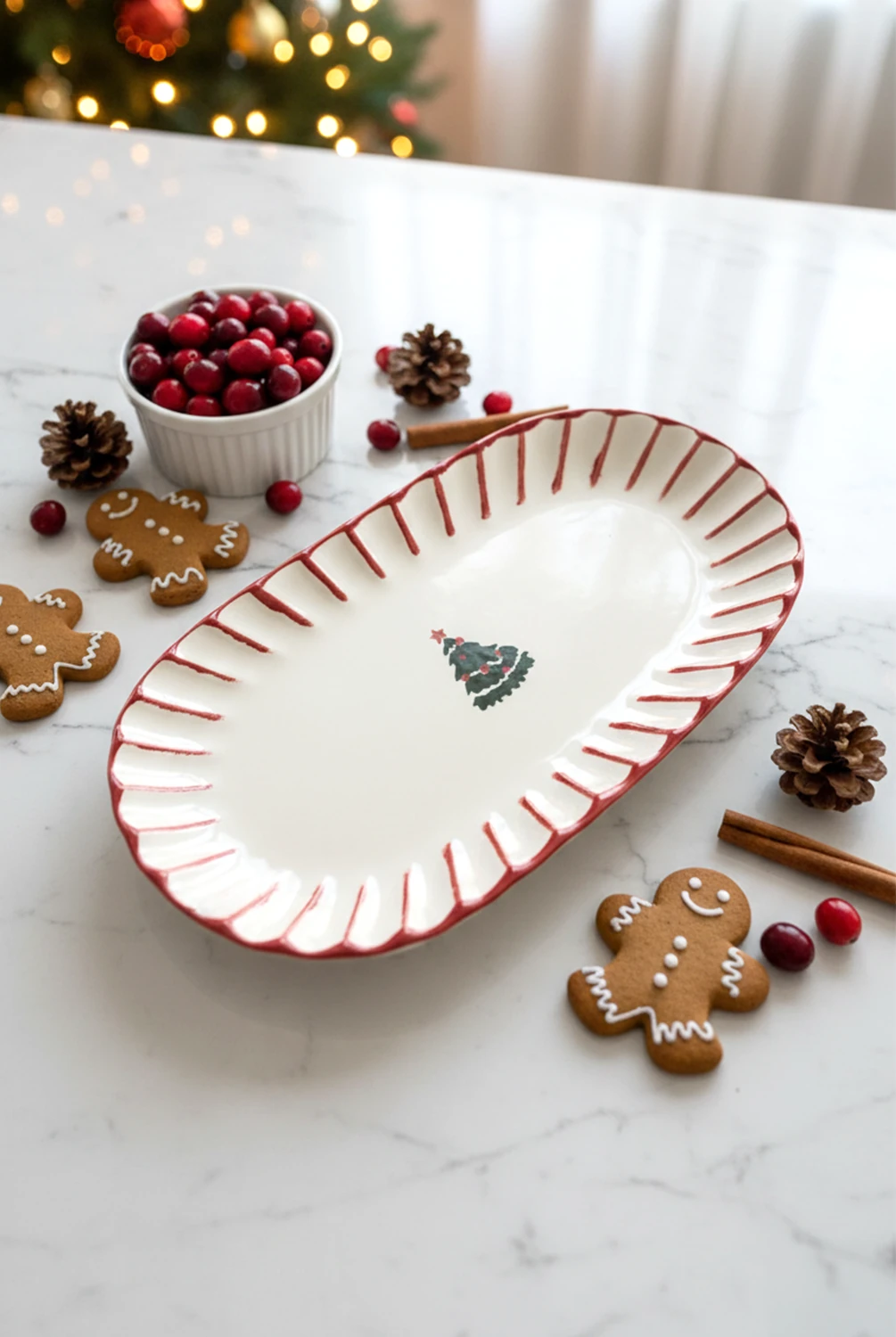 Christmas Garden Kayık Sunum Tabağı 29cm