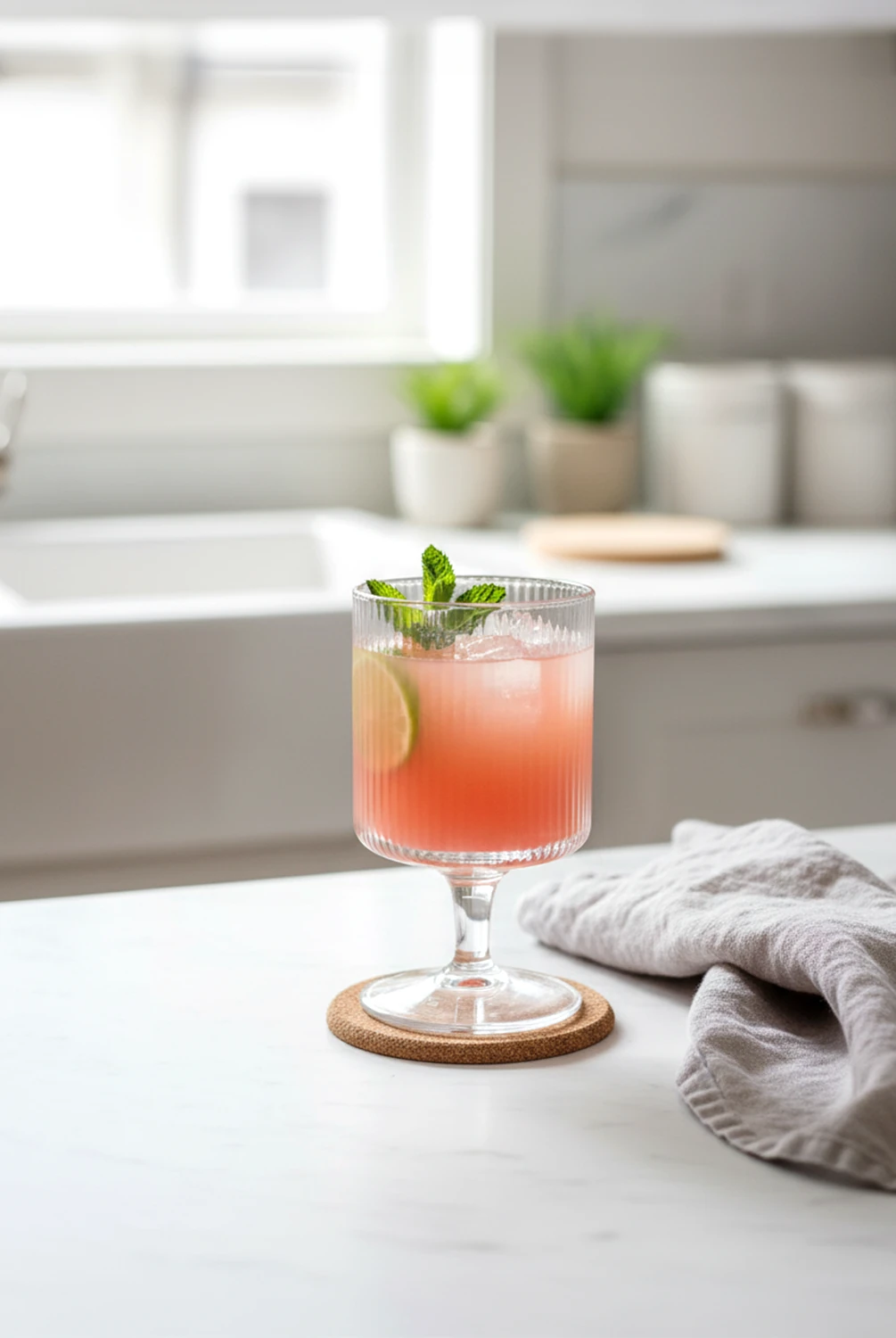 Pera Çizgili Kadeh Bardak 250Ml