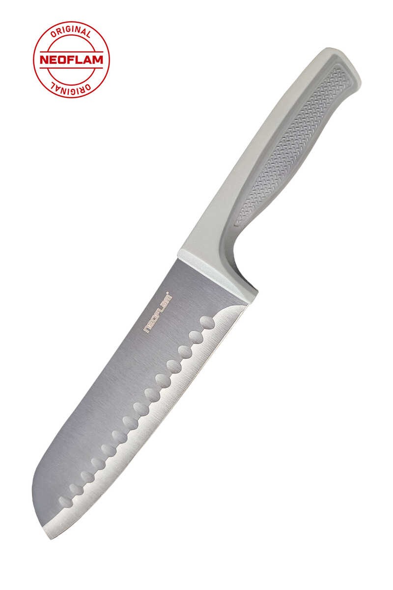 Neoflam Fika Microban Santoku Bıçak 18Cm, Gri