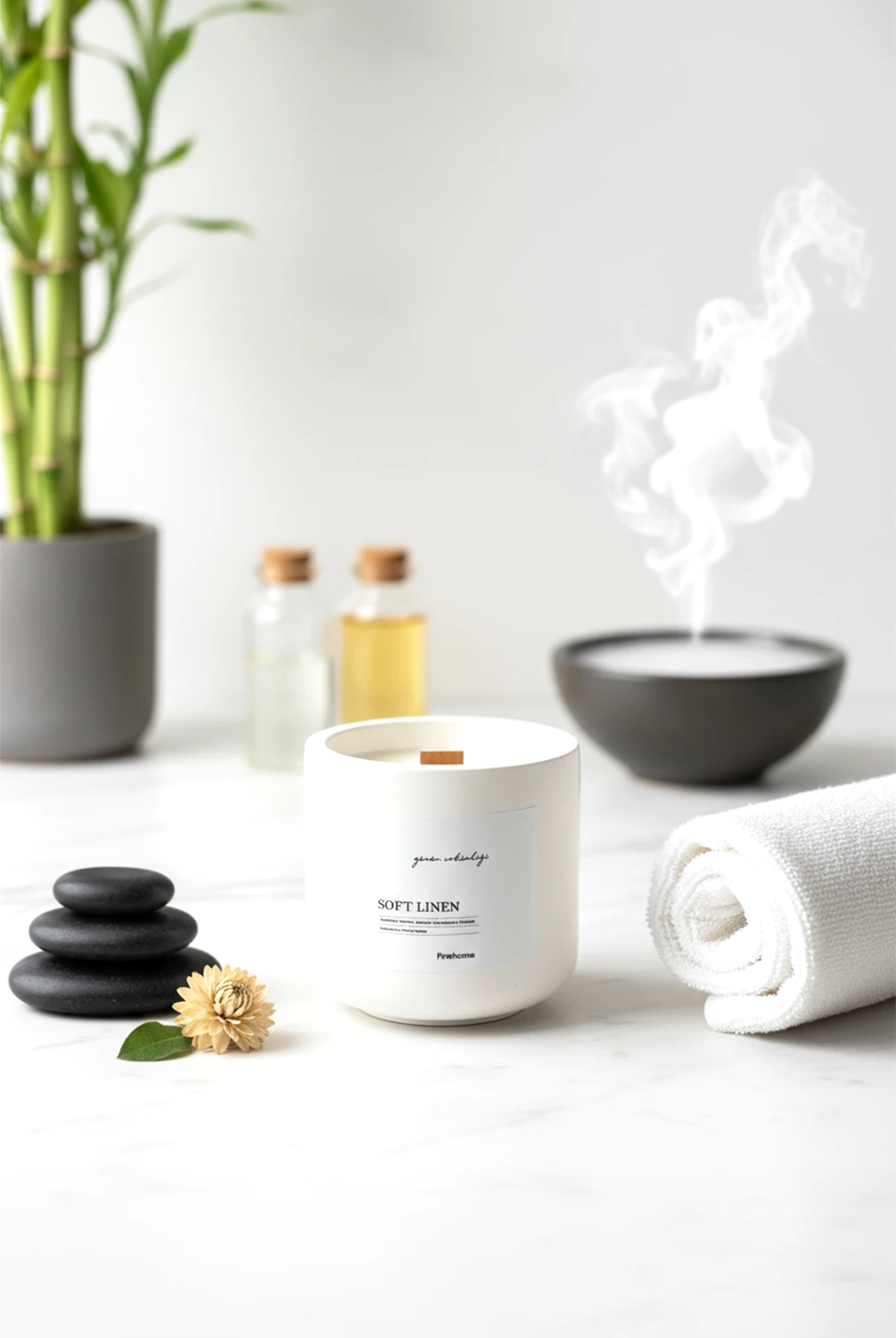 Soft Linen Dekoratif Küçük Mum