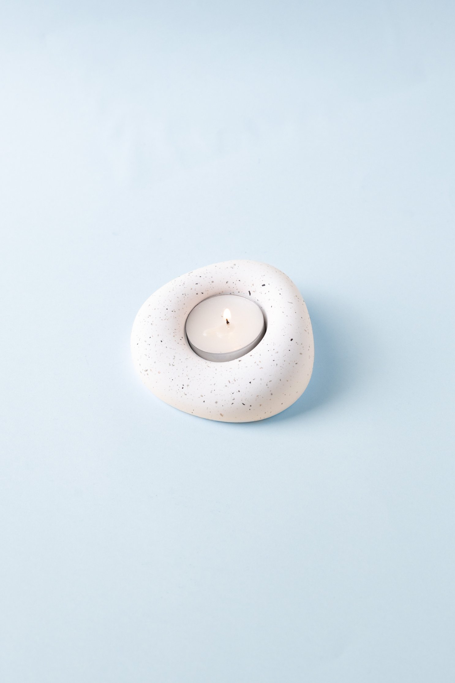 Navona Tealight Mumluk Granit Efekt