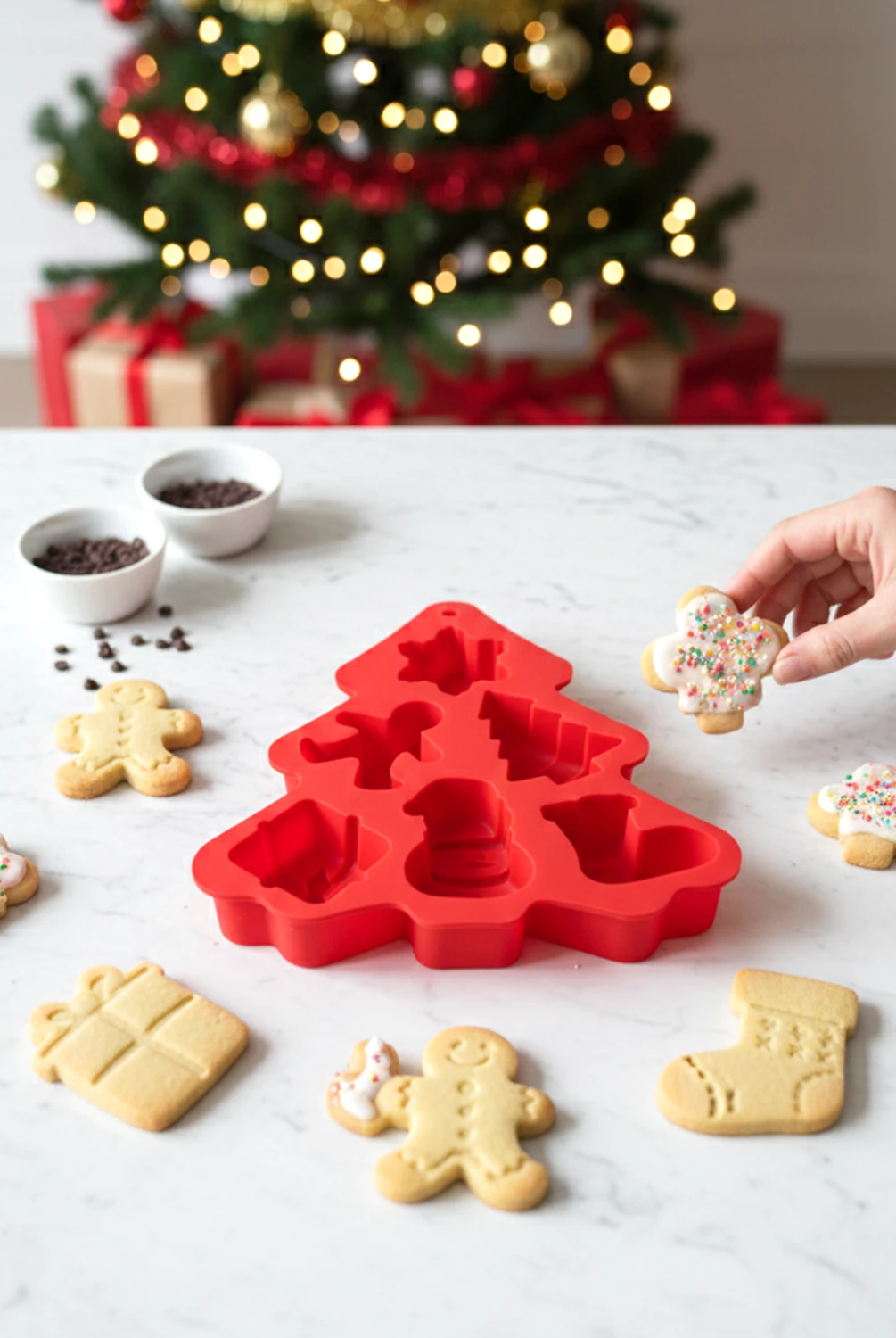 Xmas Çam Ağacı Silikon Kurabiye Kalıbı