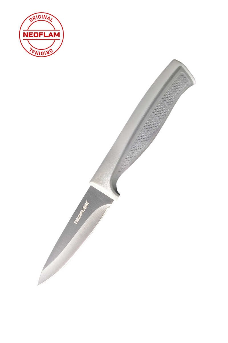 Neoflam Fika Microban Soyma Bıçağı 8Cm, Gri