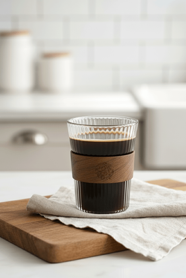 Bela Tutacaklı Cam Çizgili Bardak 320ml