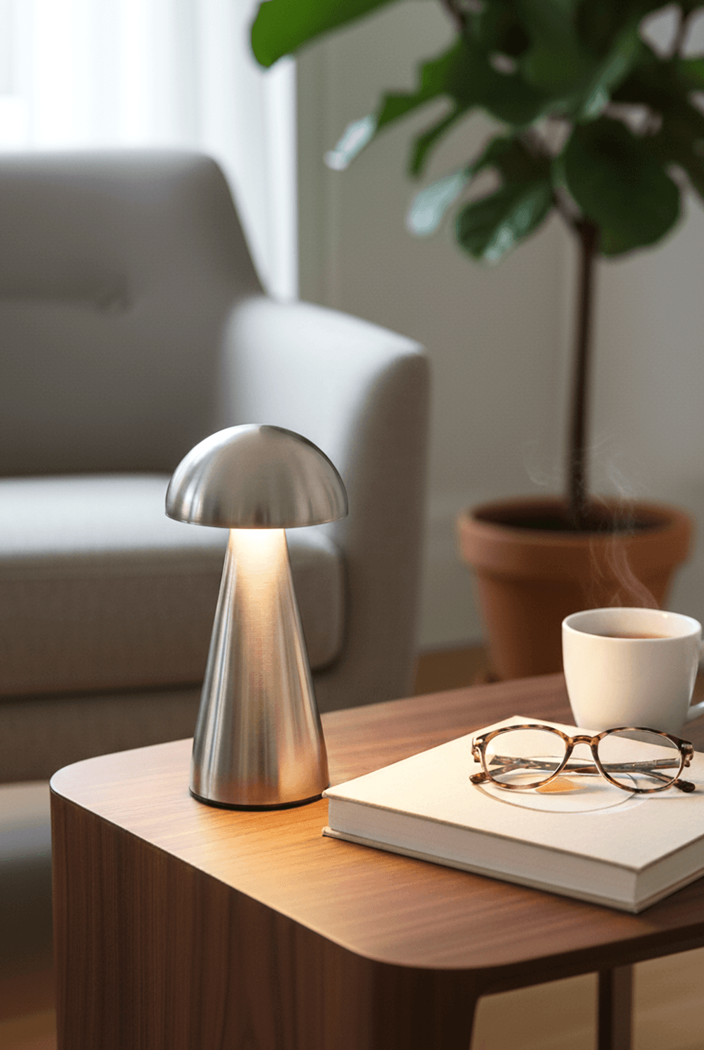 Sun Led Masaüstü Lamba Gümüş
