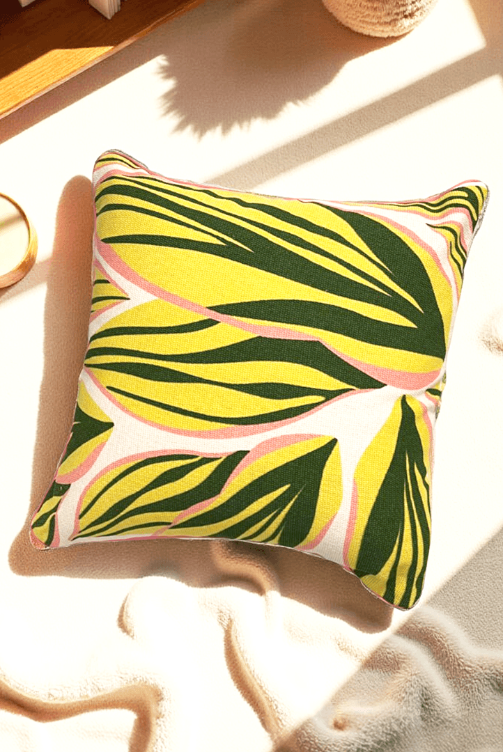 Siena Tropical Yaprak Desen Kırlent Kılıfı 45x45cm
