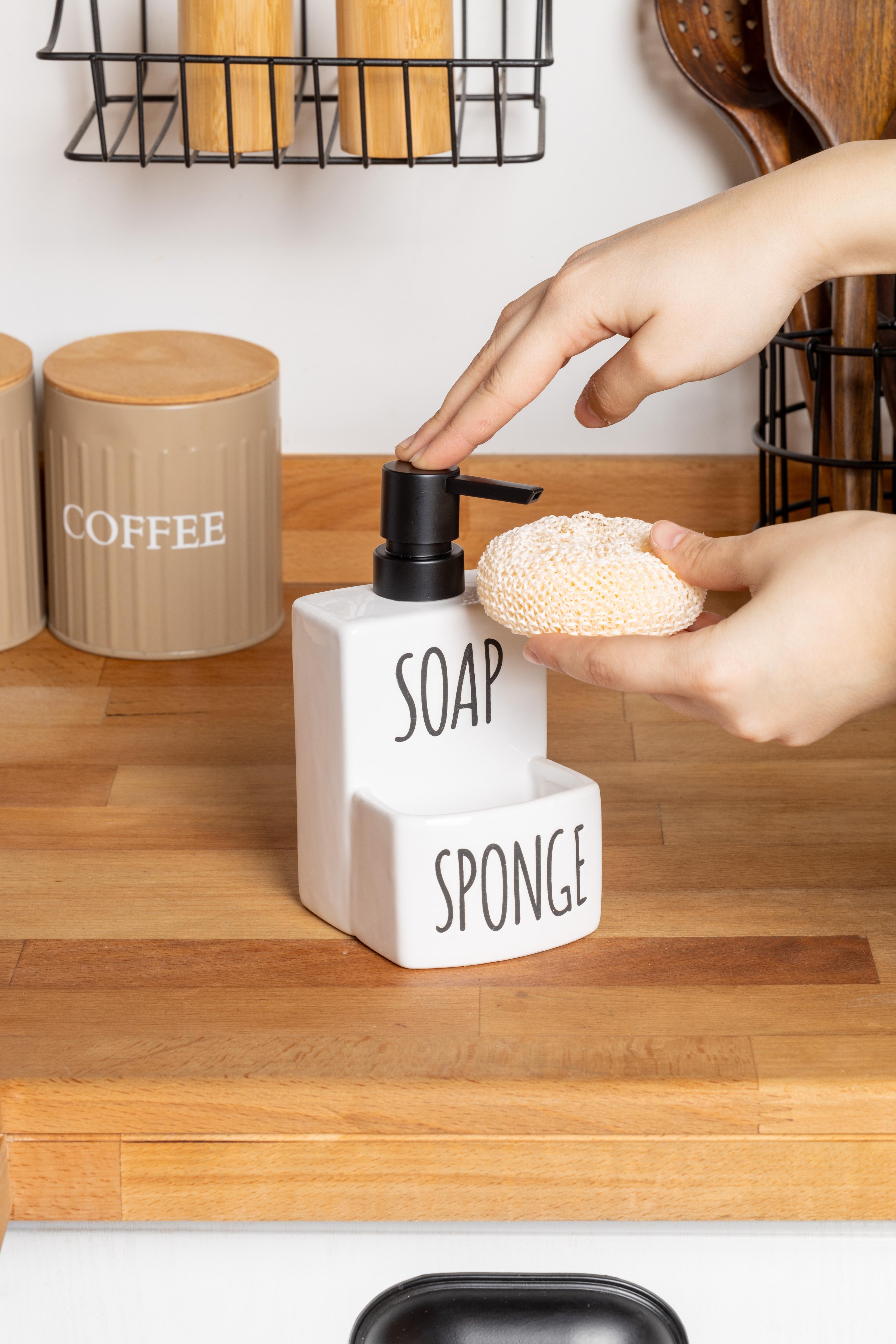 Bianco Soap Sponge Seramik Sıvı Sabunluk