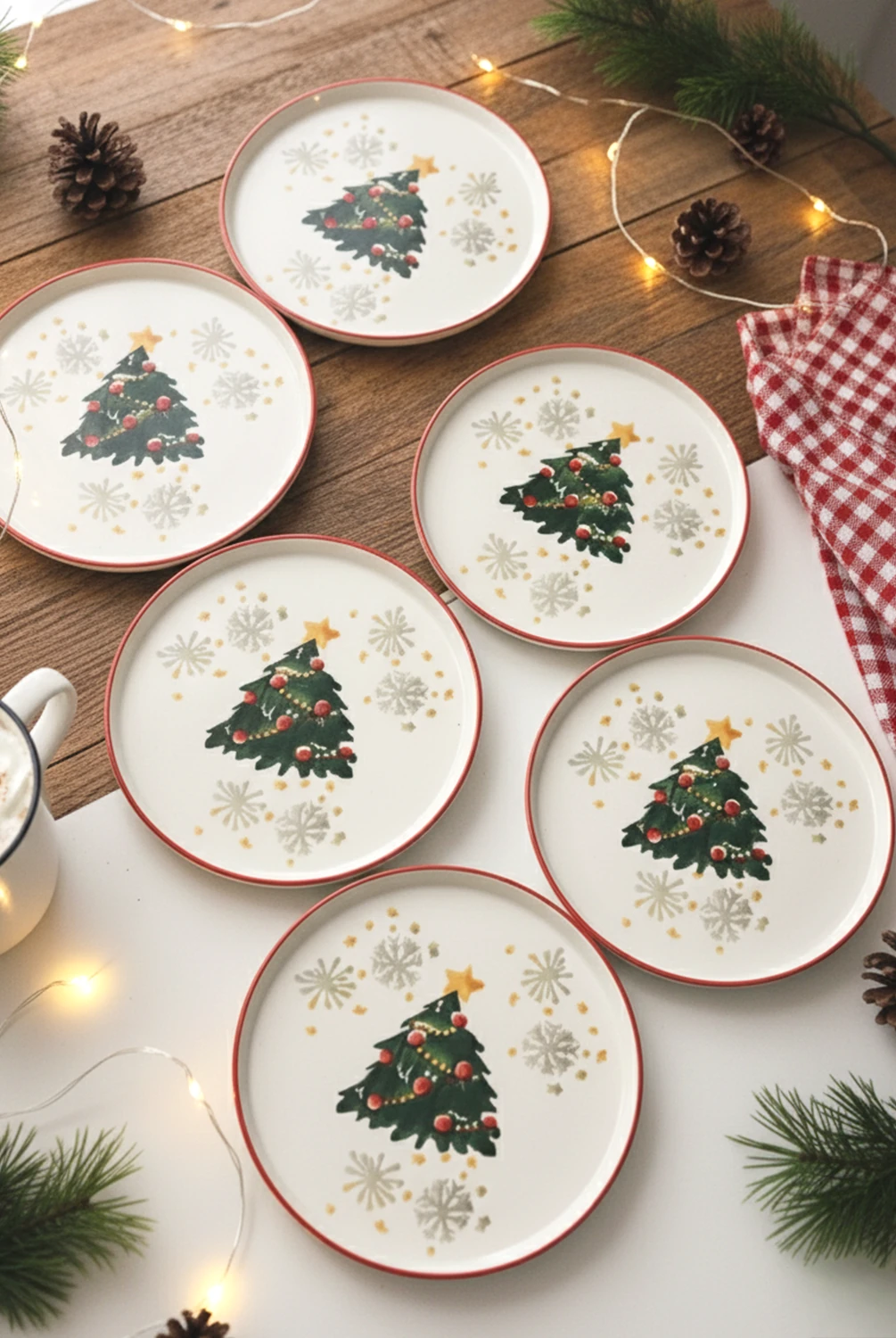 Ellen Tokyo 6 Parça Yılbaşı Pasta Tabağı 20cm