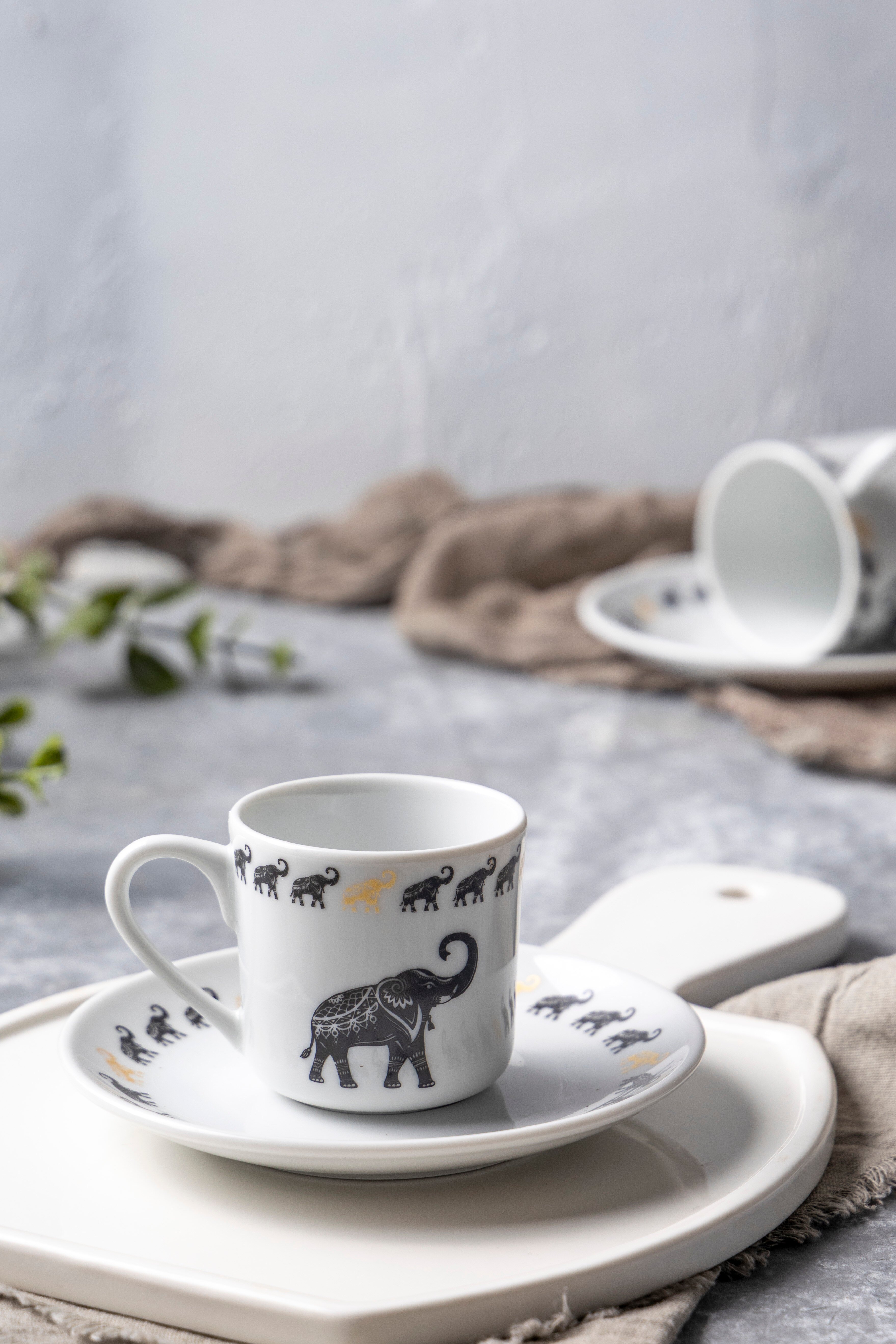 Elephant Porselen 4 Parça 2'li Fincan Takımı