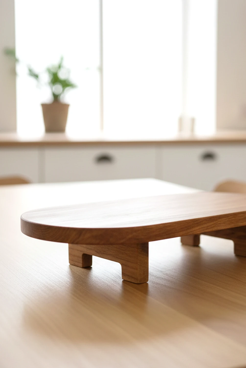 Fean Akasya Ayaklı Oval Kesme Tahtası 33cm