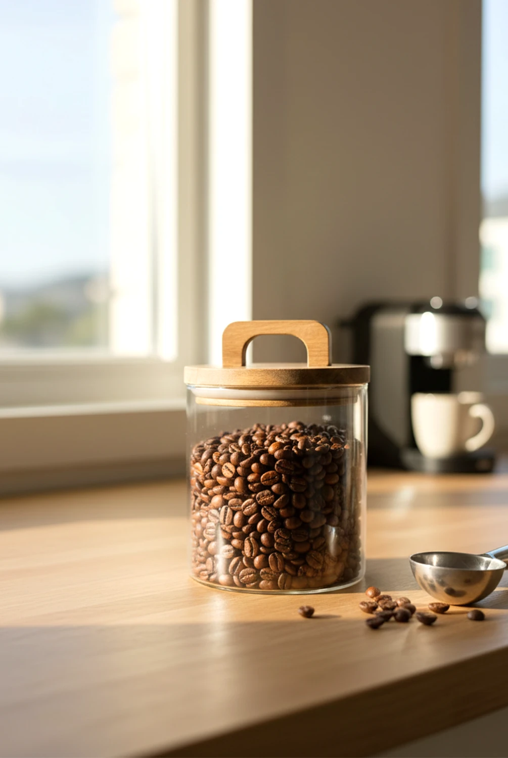 Dengi Akasya Kapak Tutmalı Cam Kavanoz 10x10cm