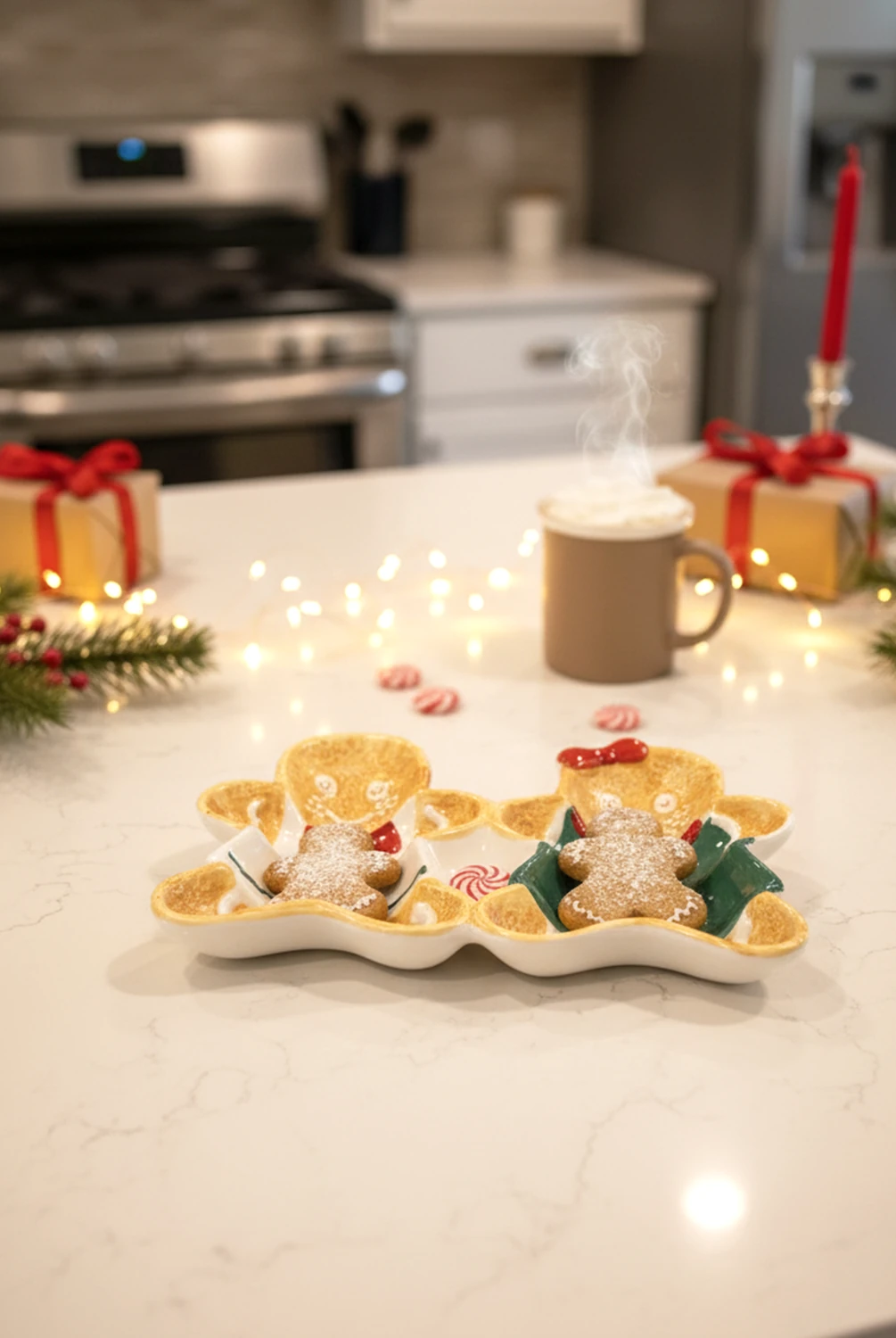 Xmas 2'li Kurabiye Adam Servis Tabağı