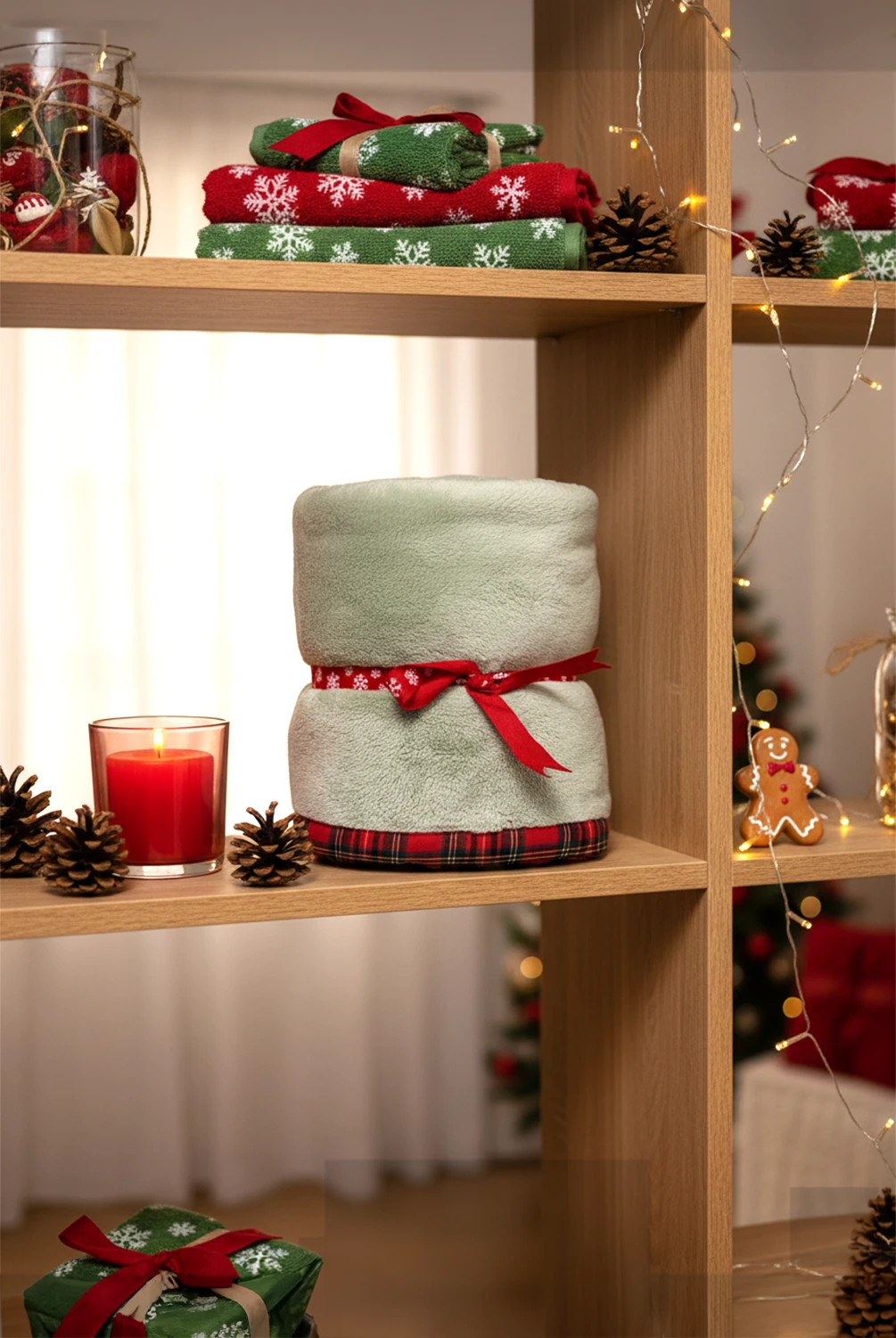 Ekose Biyeli Throw Battaniye 130x150cm