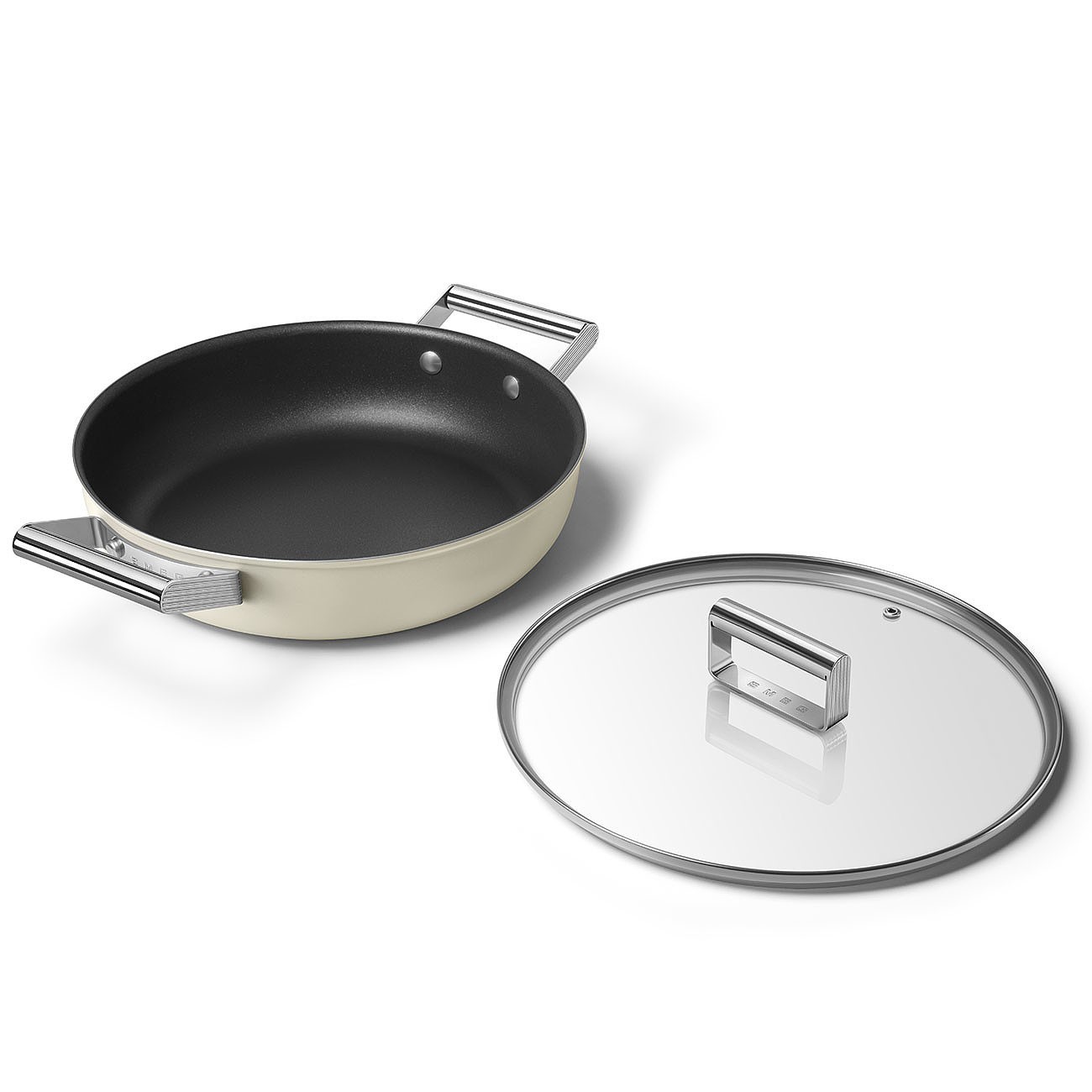 SMEG Cookware Serisi Pilav Tenceresi 28Cm Ckfd2811Crm Krem