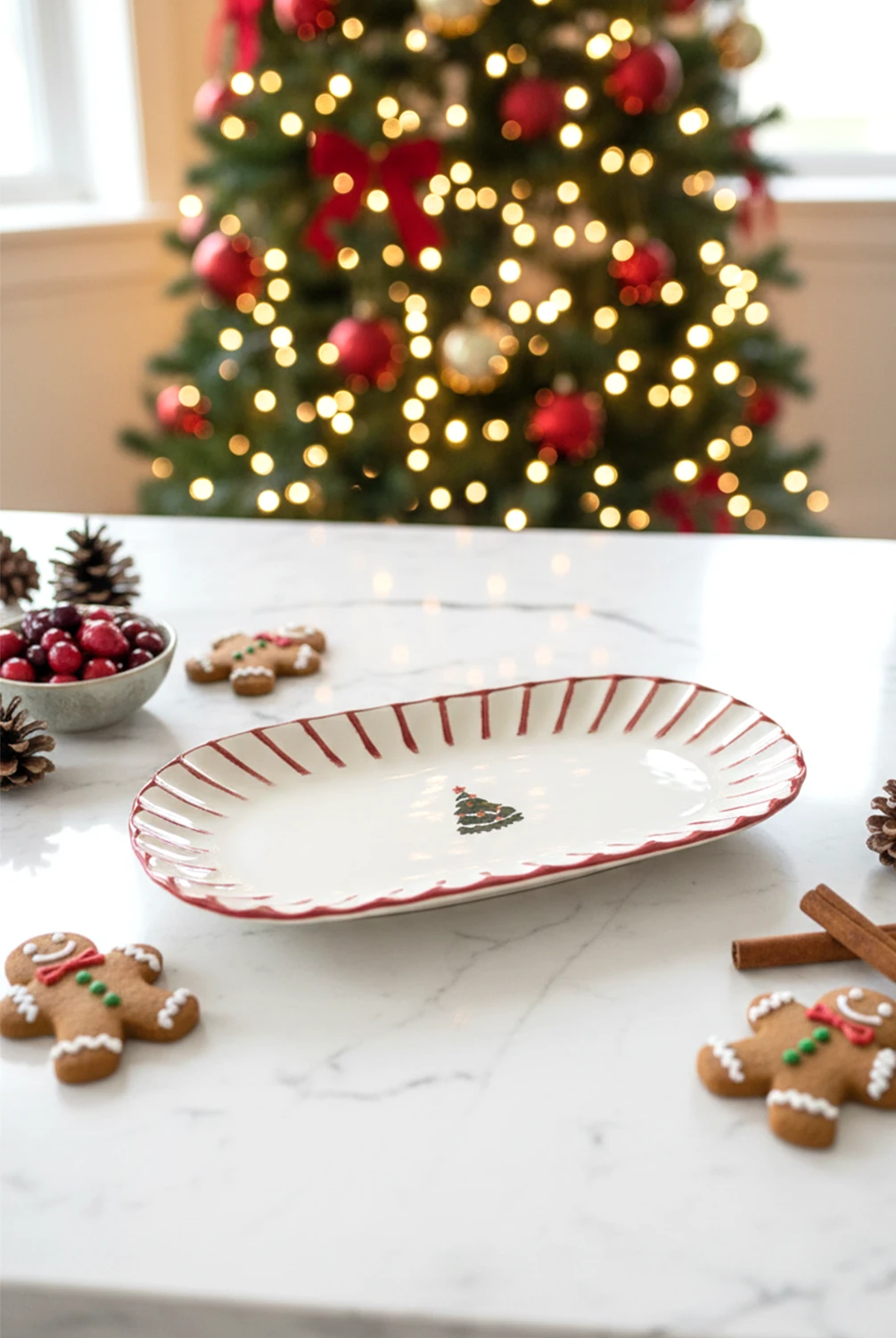 Christmas Garden Kayık Sunum Tabağı 29cm