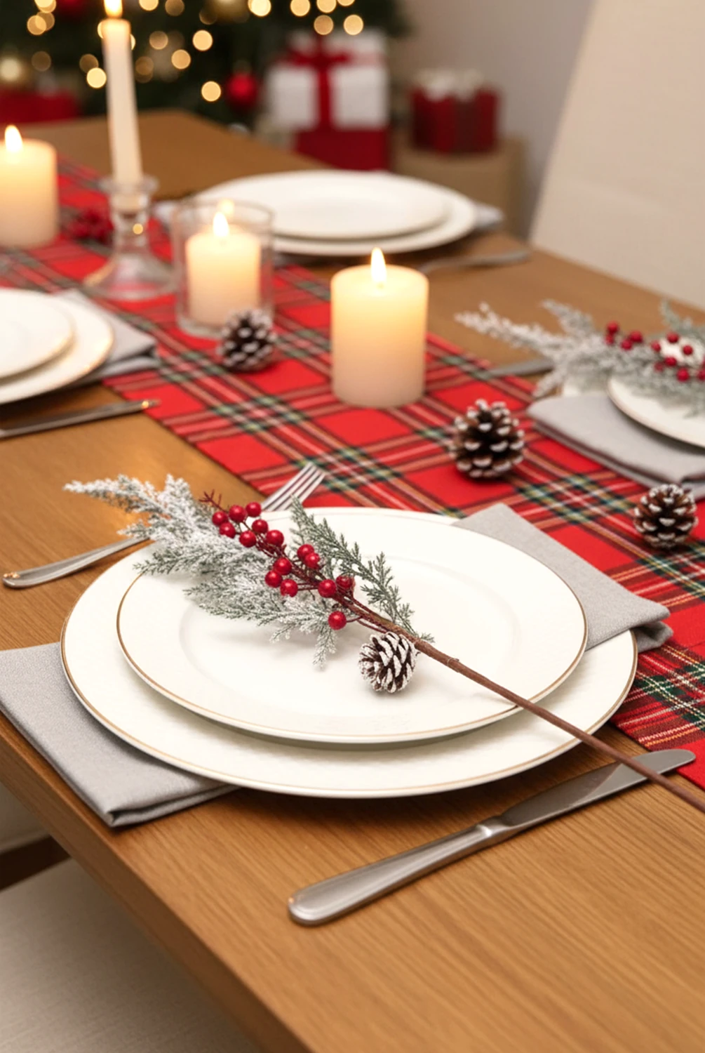 New Year Karlı Kozalak Kokina Çiçeği 63cm