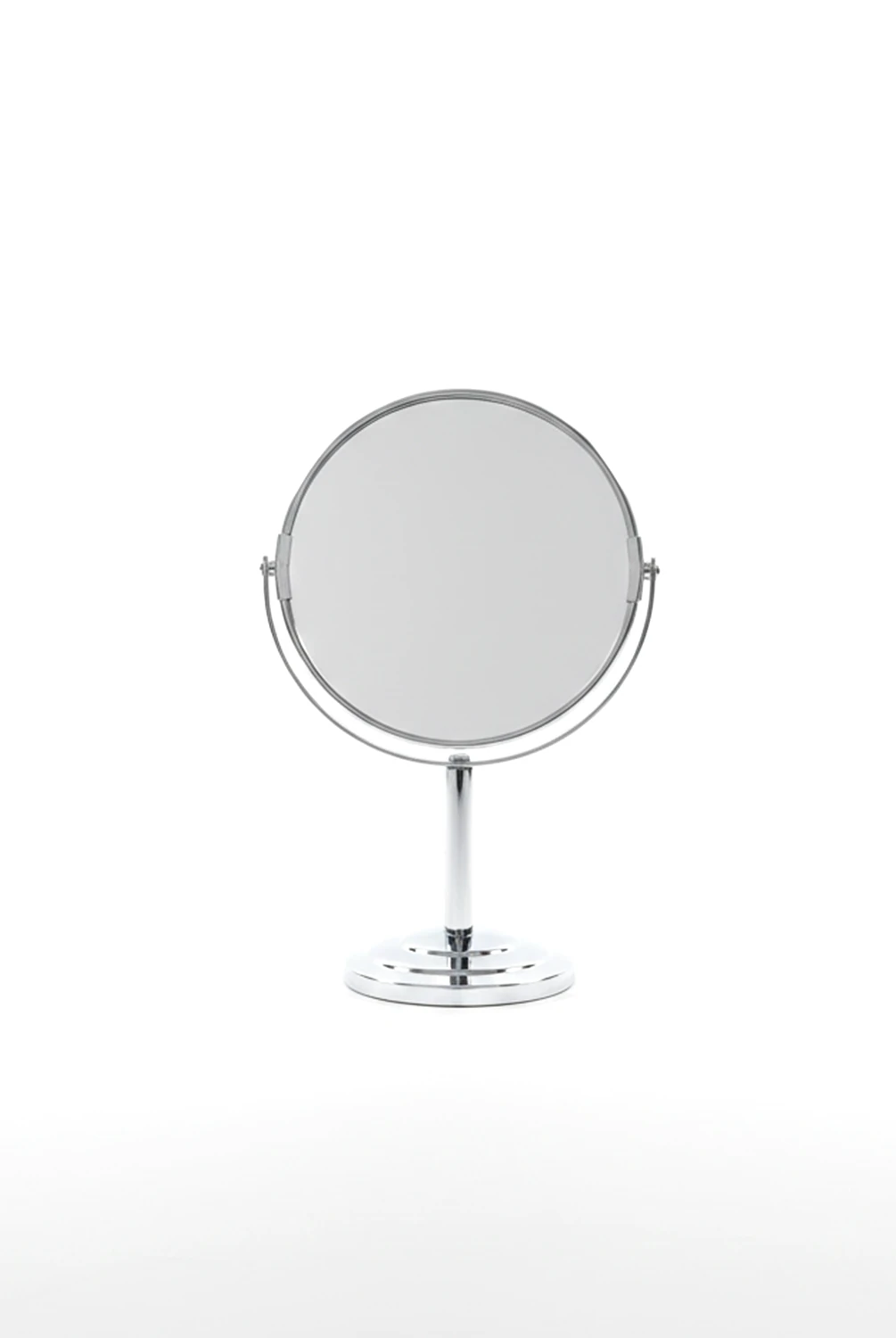 Luna Çift Taraflı Ayaklı Ayna Gümüş 14cm