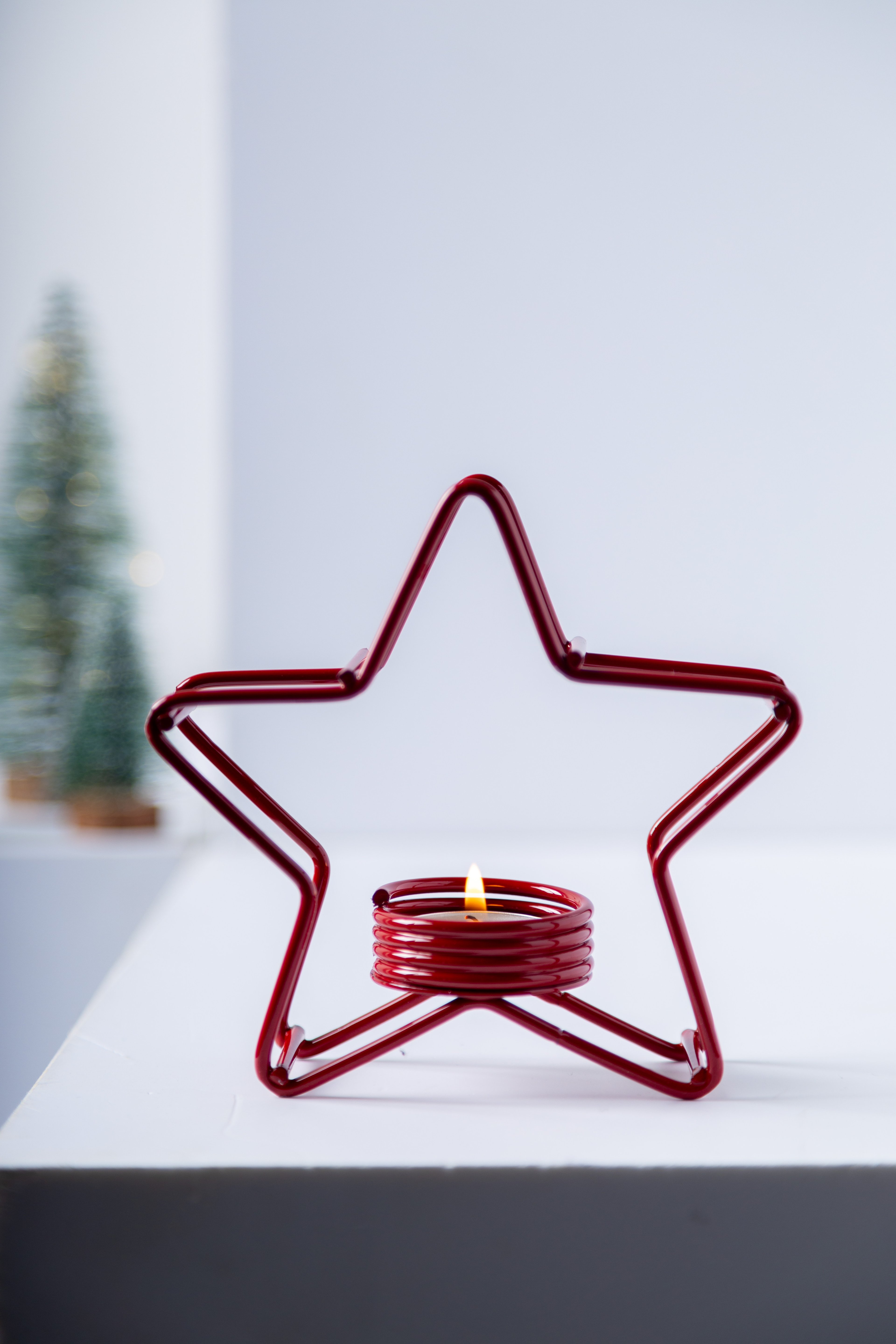 Relly Yıldız Tealight Mumluk Kırmızı