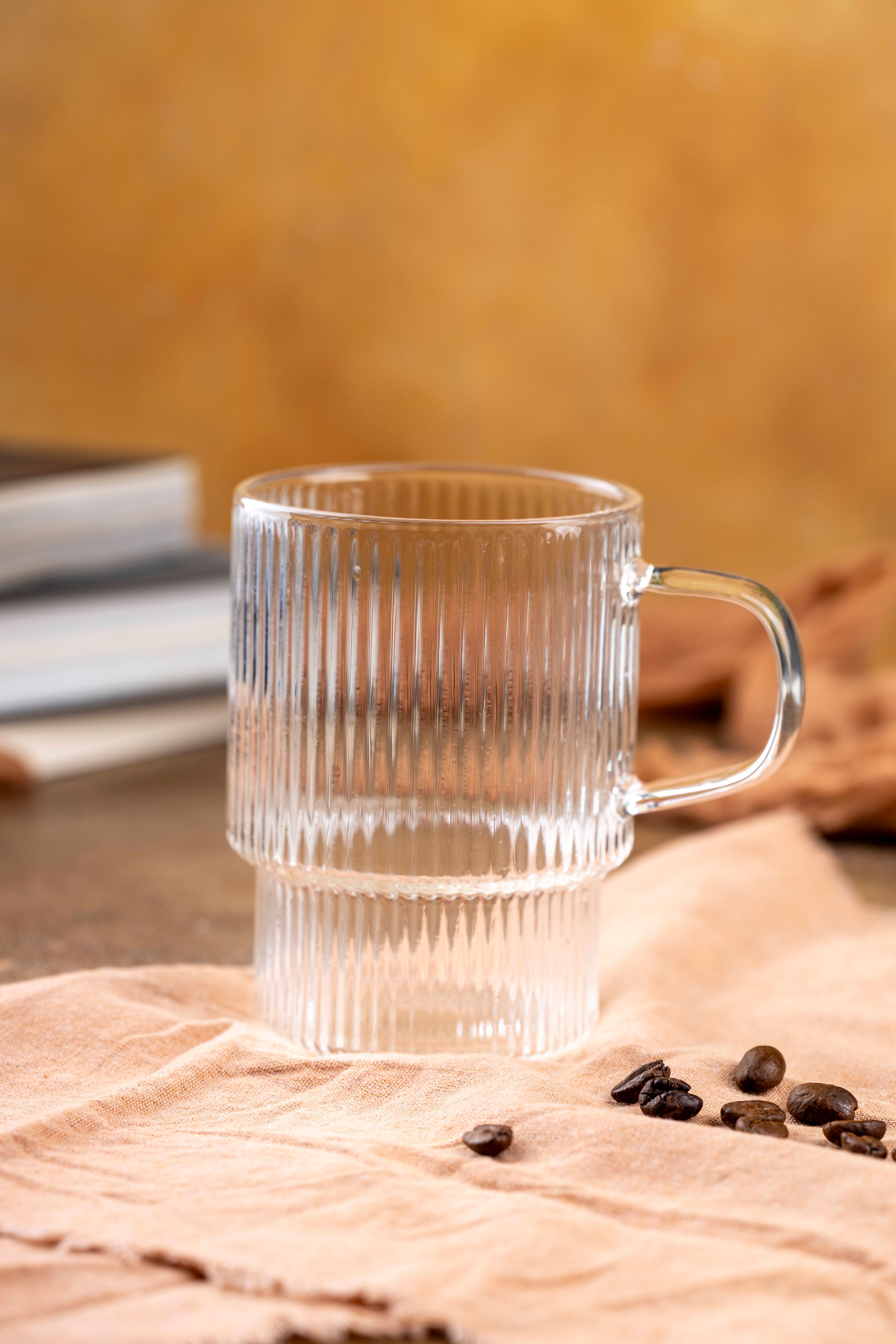 Bela Kare Kulplu Cam Kupa 350ml