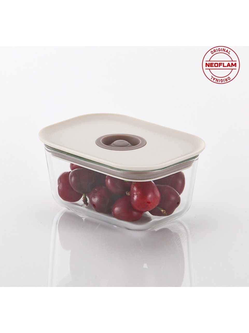Fika Clık Dikdörtgen Saklama Kabı 470Ml Bej