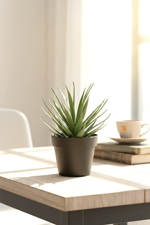 Aloe Siyah Saksıda Aloevera