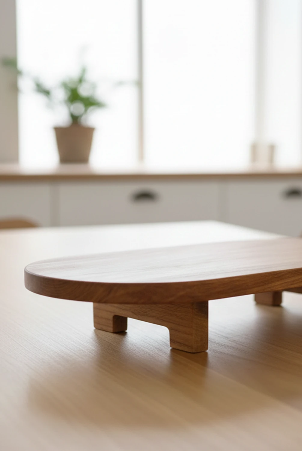 Fean Akasya Ayaklı Oval Kesme Tahtası 40cm