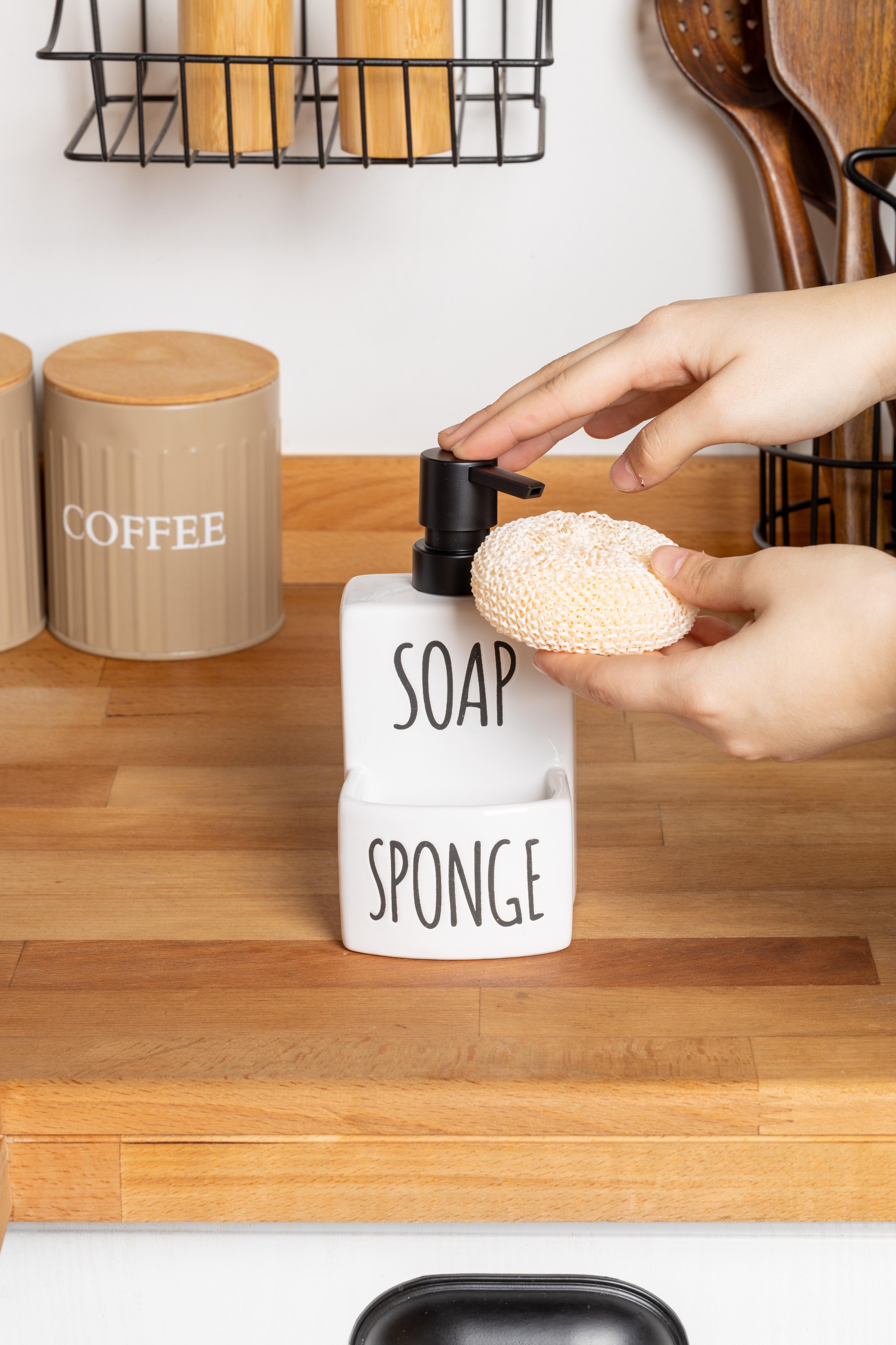 Bianco Soap Sponge Seramik Sıvı Sabunluk