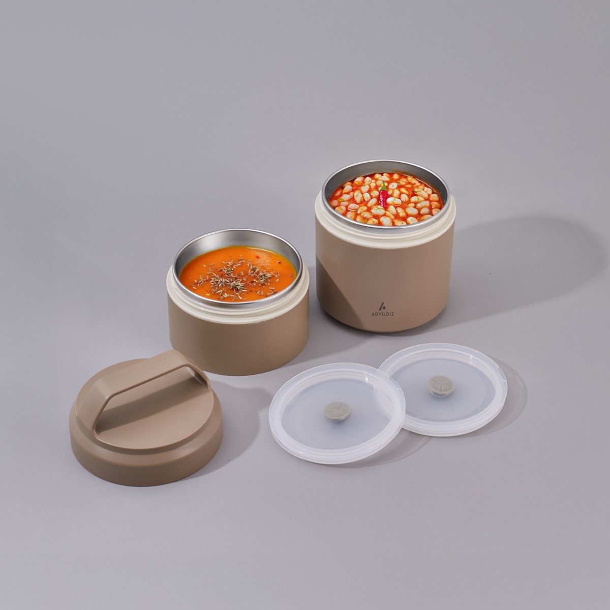 Aryıldız Bento Katlı Lunch Box Haki 1200 ml