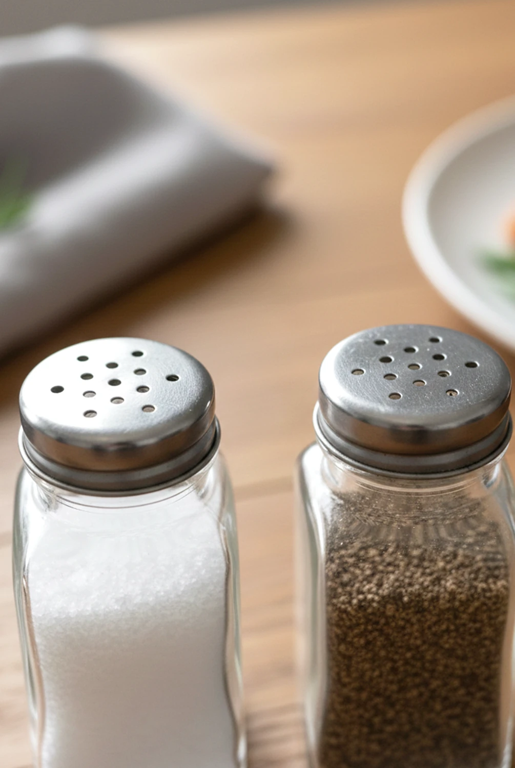 Voli Metal Kapak Cam Tuzluk Biberlik