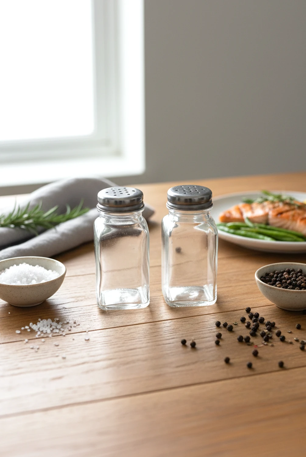 Voli Metal Kapak Cam Tuzluk Biberlik