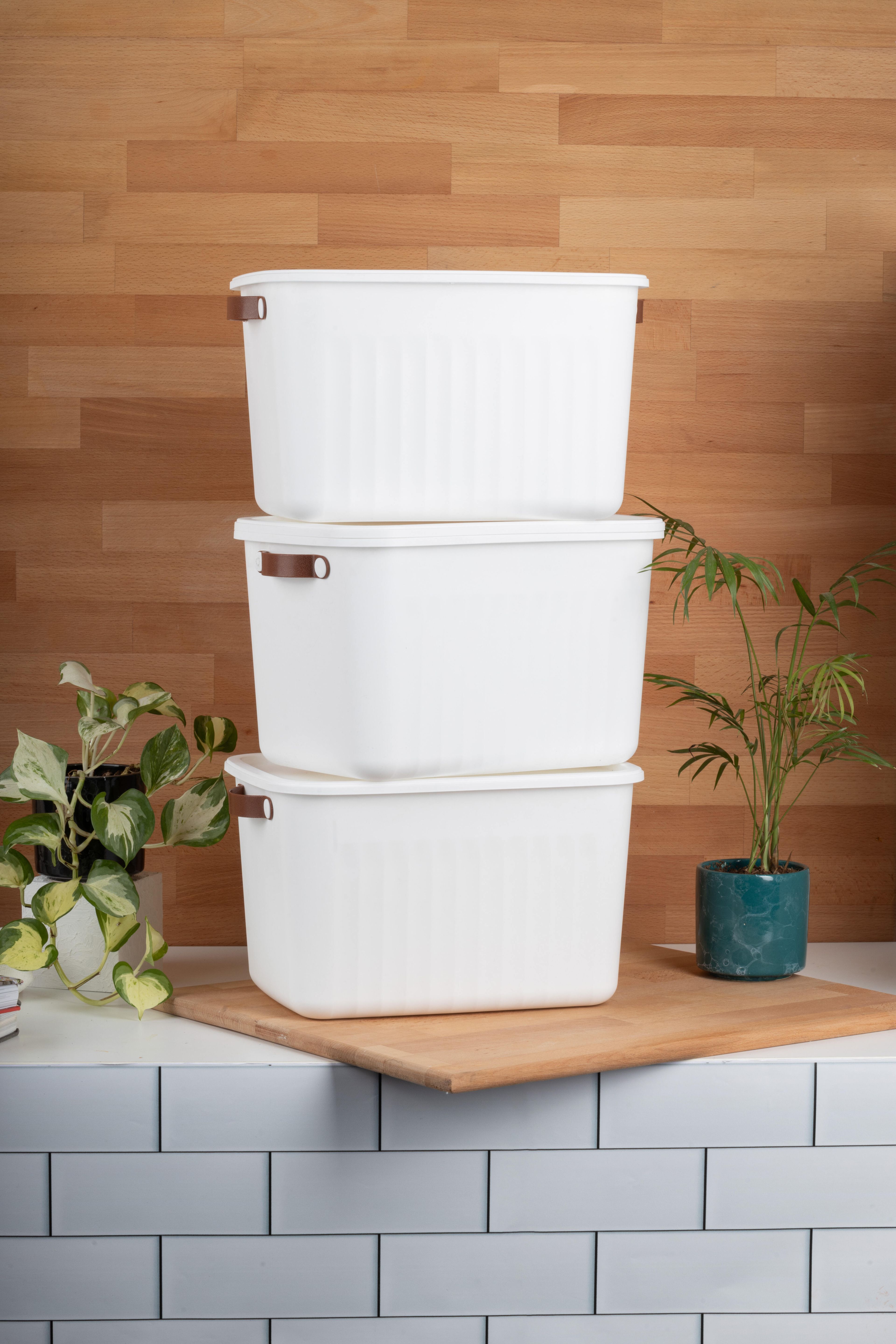 Boxy 3 Lü Çok Amaçlı Kutu 15Lt Beyaz