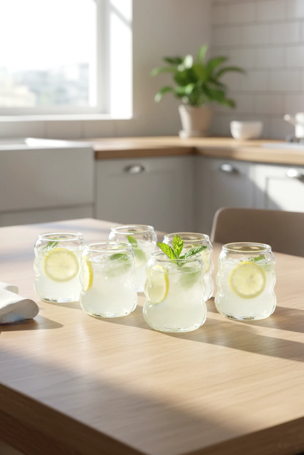 Vanesca Borosilikat Boncuklu 6'lı Kahve Yanı Bardak