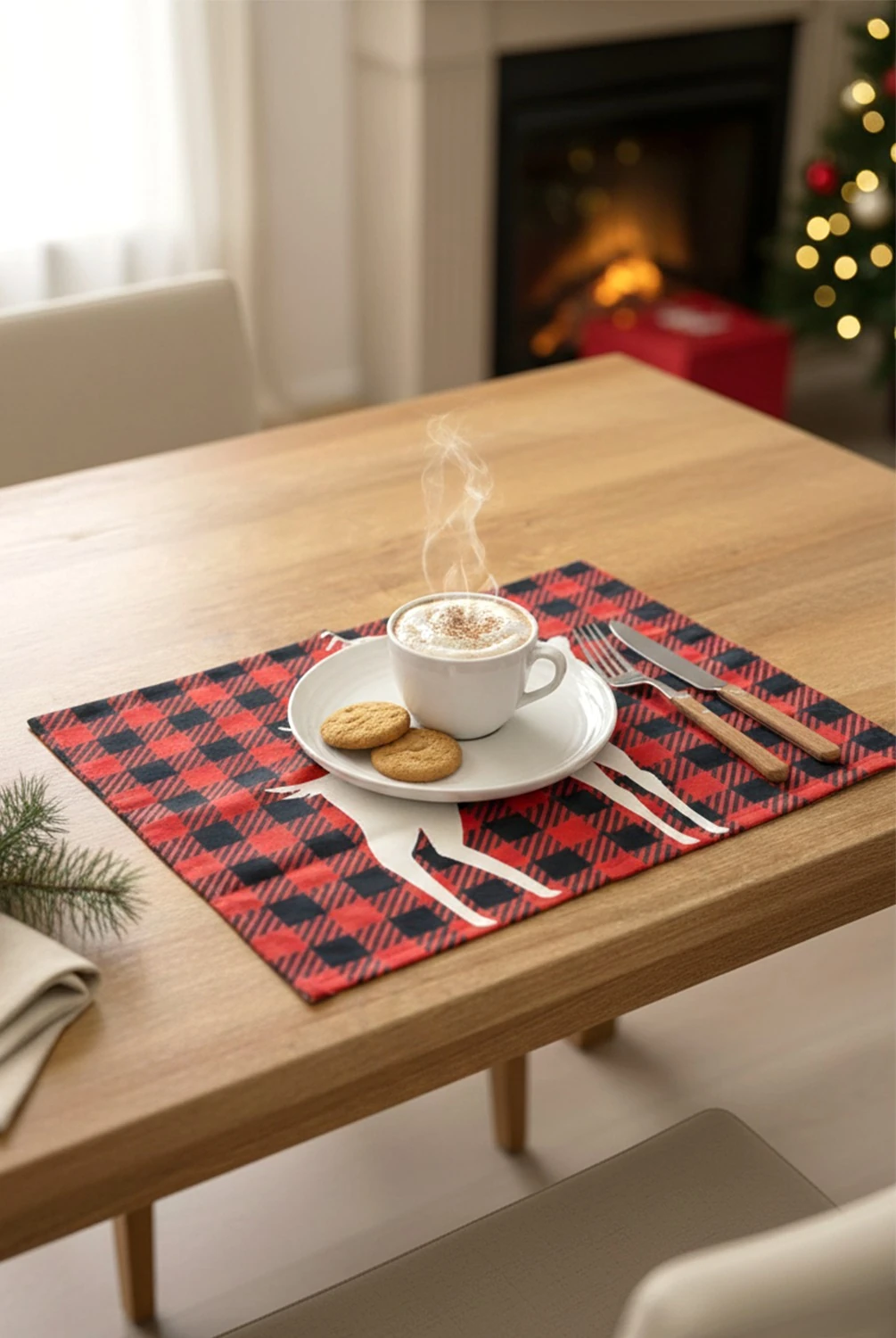 Christmas Pötikare Geyikli Amerikan Servisi 34x45cm