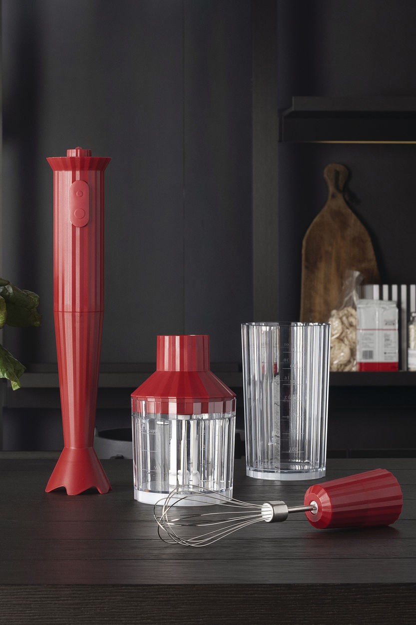 Alessi Plısse Blender Seti Kırmızı