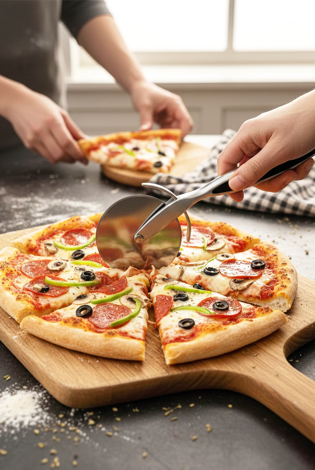 Tona Çelik Pizza Dilimleyici