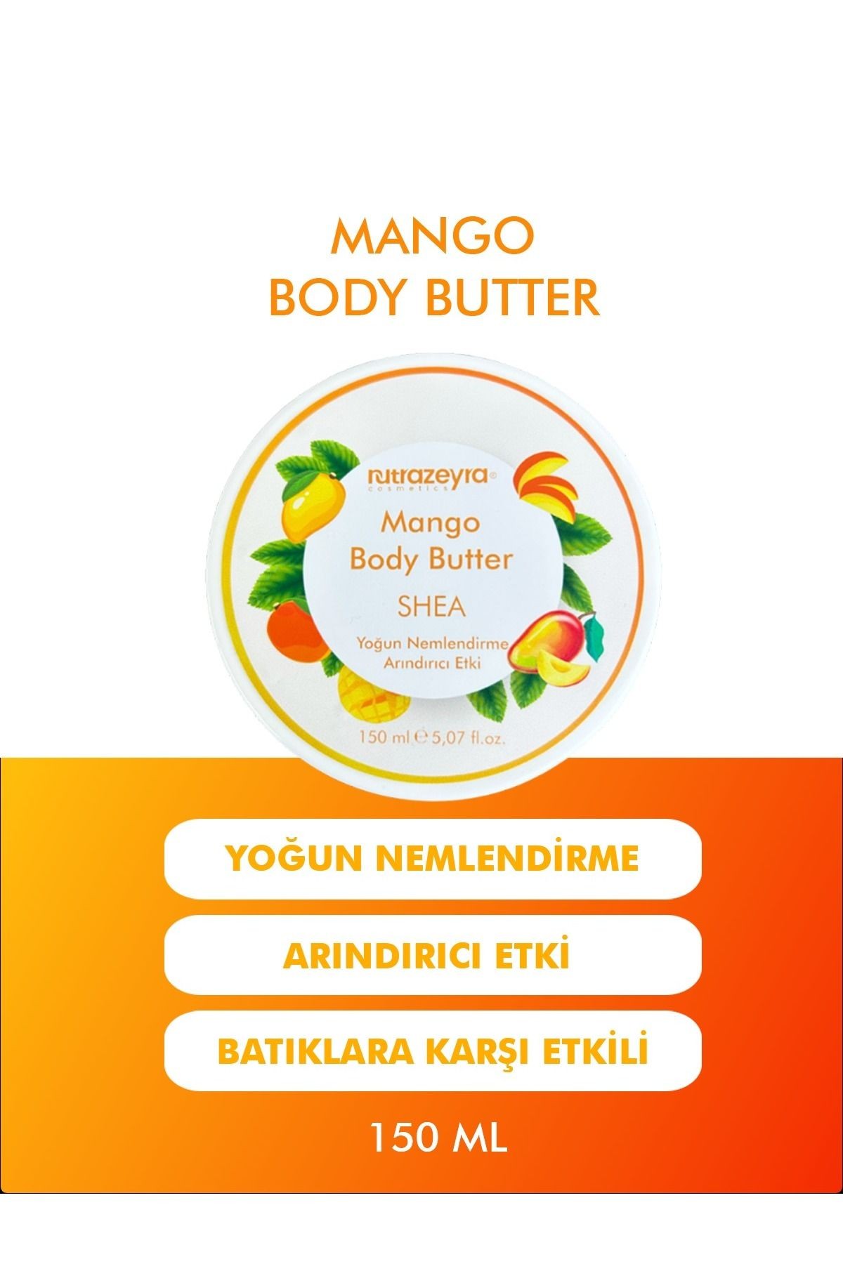 Nutrazeyra Eşitleyici Aydınlatıcı Arbutin Serum Ve Nemlendirici Mango Body Butter Vücut Peeling Cilt Bakım Seti