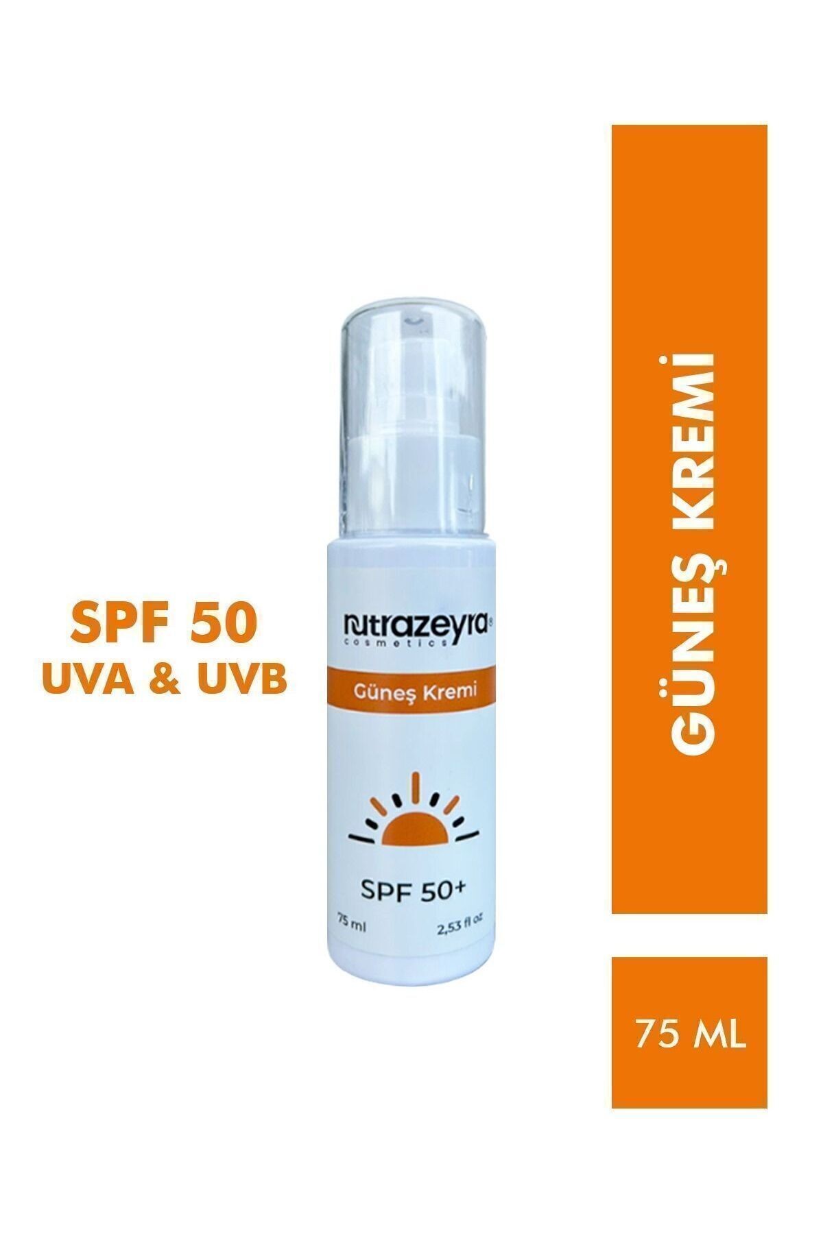 Nutrazeyra Leke Karşıtı 50 Spf Yüksek Koruma Suya Dayanıklı Yüz Ve Vücut Güneş Kremi 75 ml