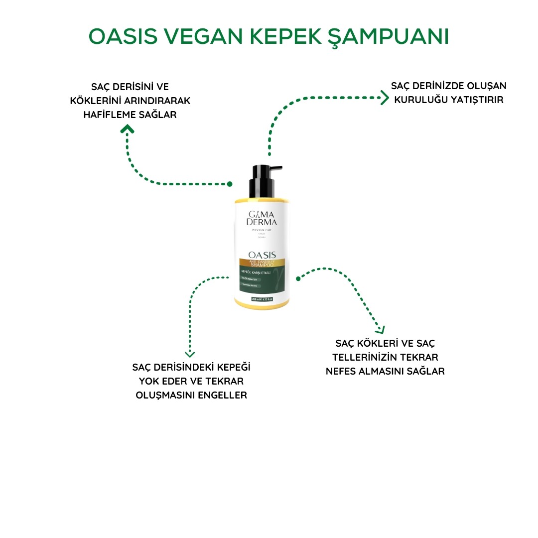 Gama Derma OASIS VEGAN KEPEK ŞAMPUANI