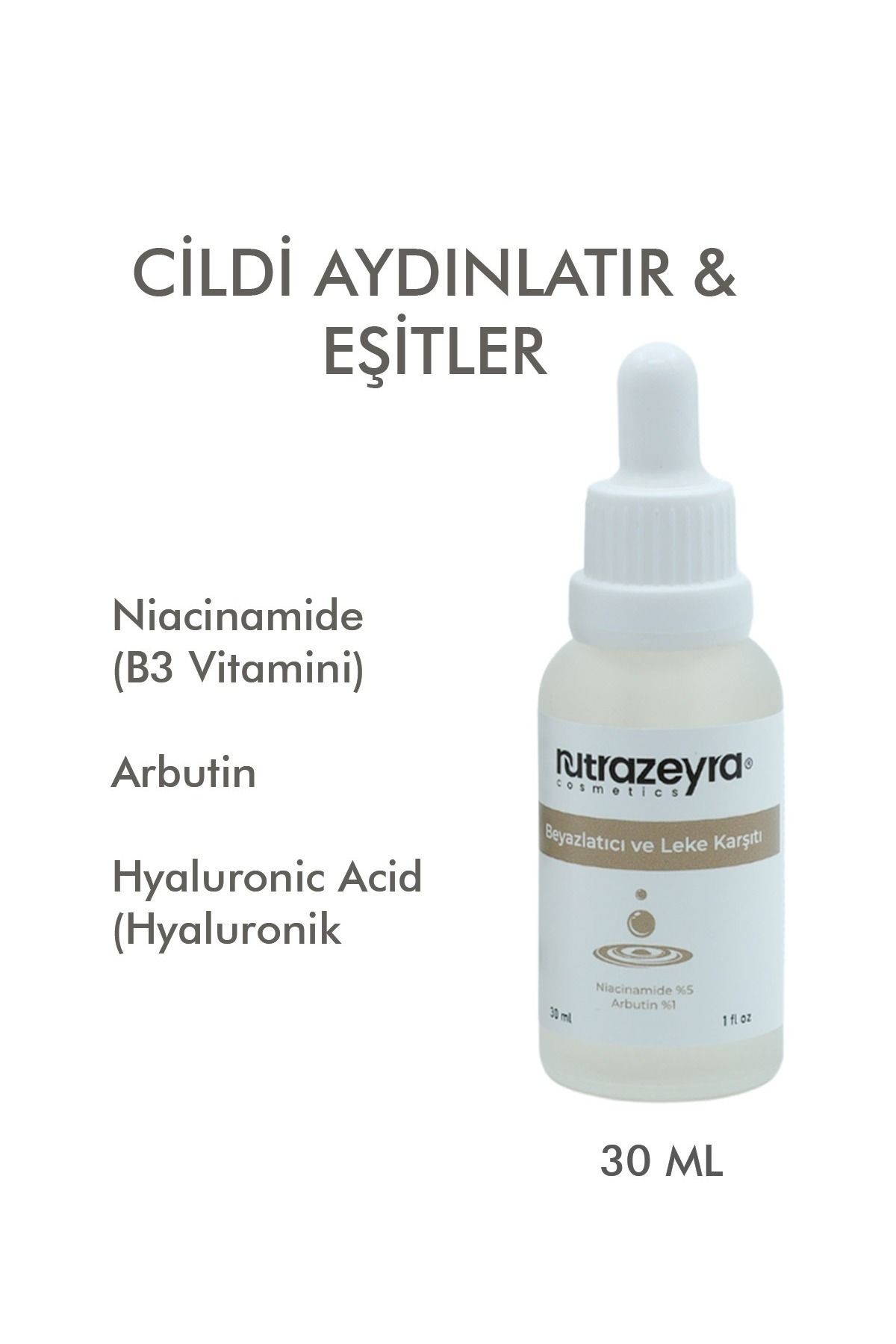 Nutrazeyra Eşitleyici Aydınlatıcı Arbutin Serum Ve Nemlendirici Mango Body Butter Vücut Peeling Cilt Bakım Seti