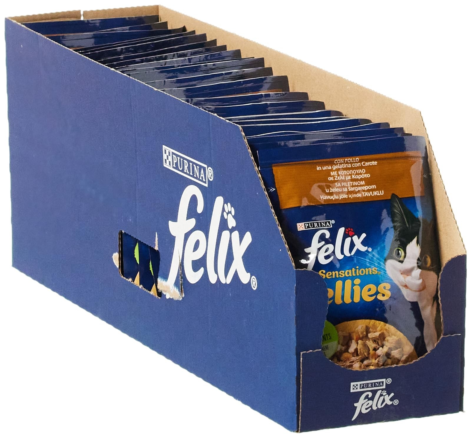 Felix Sensation Tavuk & Havuçlu Kedi Yaş Mama 26 Adet X 85G
