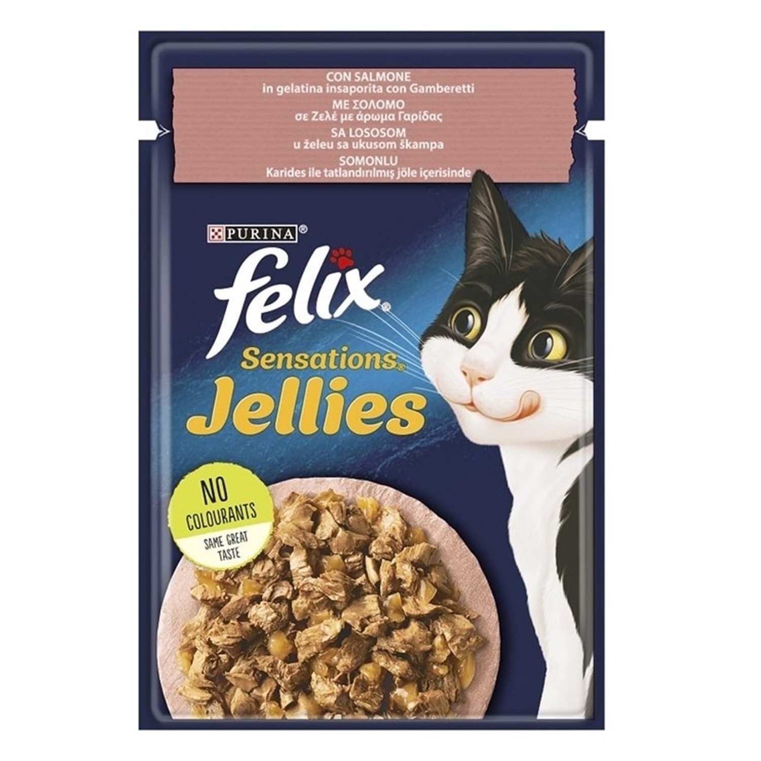 Felix Sensation Somon & Karidesli Kedi Yaş Mama 26 Adet X 85G