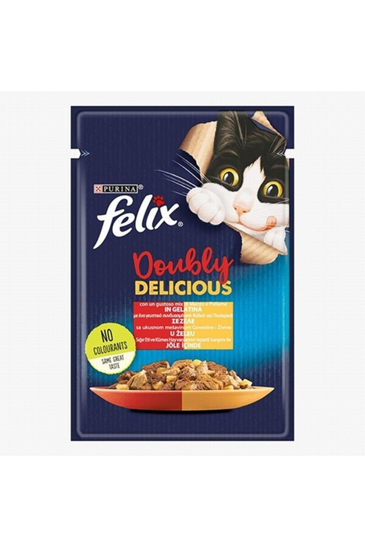 Felix Çifte Lezzet Siğir & Tavuklu Kedi Yaş Mama 26 Adet X 85G
