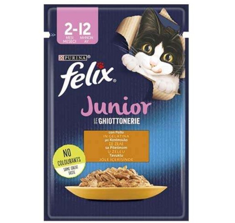 Felix Yavru Tavuk Etli Kedi Yaş Mama 26 Adet X 85G