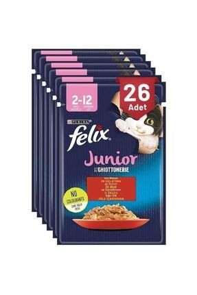 Felix Kuzu Etli Kedi Yaş Mama 26 Adet X 85G